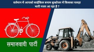 वर्तमान में आपको साईकिल बनाम बुल्डोजर में किसका पलड़ा भारी नजर आ रहा है ?